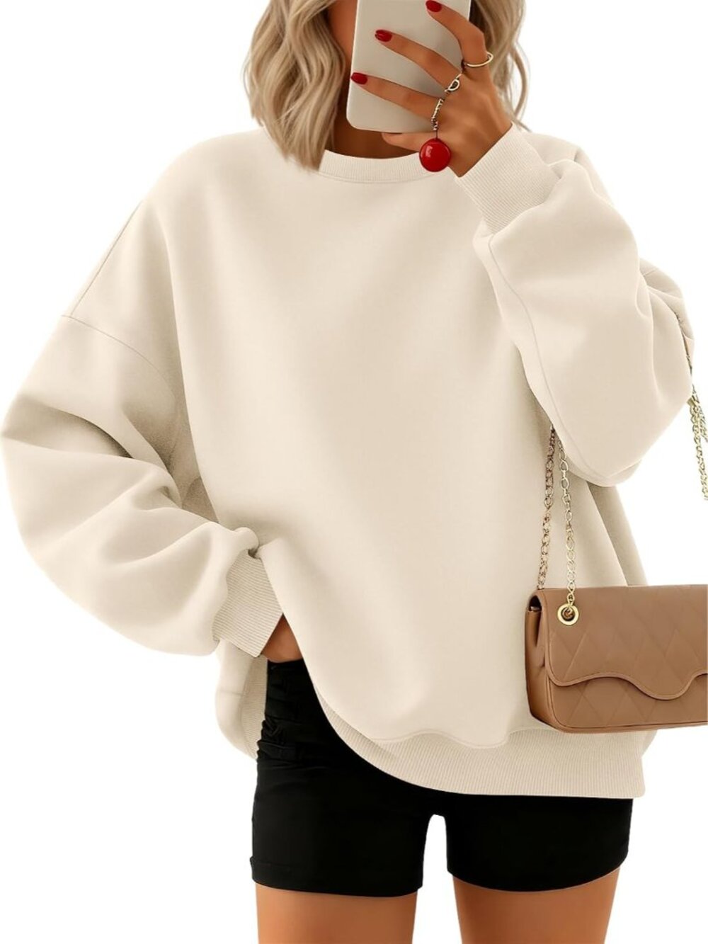 Oversized Sweatshirts pullover Crewneck Tops Fall Outfits 2026